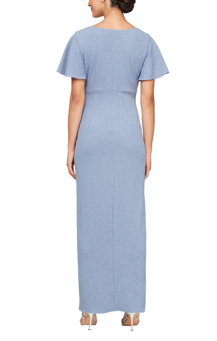 Mother of the Bride Dresses Glitter Mother of the Bride Long Formal Petite Dress Periwinkle