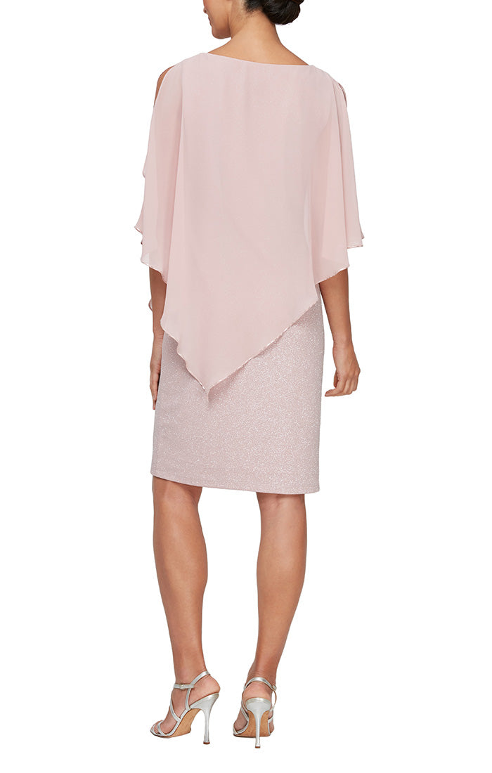 Mother of the Bride Dresses Short Mother of the Bride Glitter Dress Faded Rose