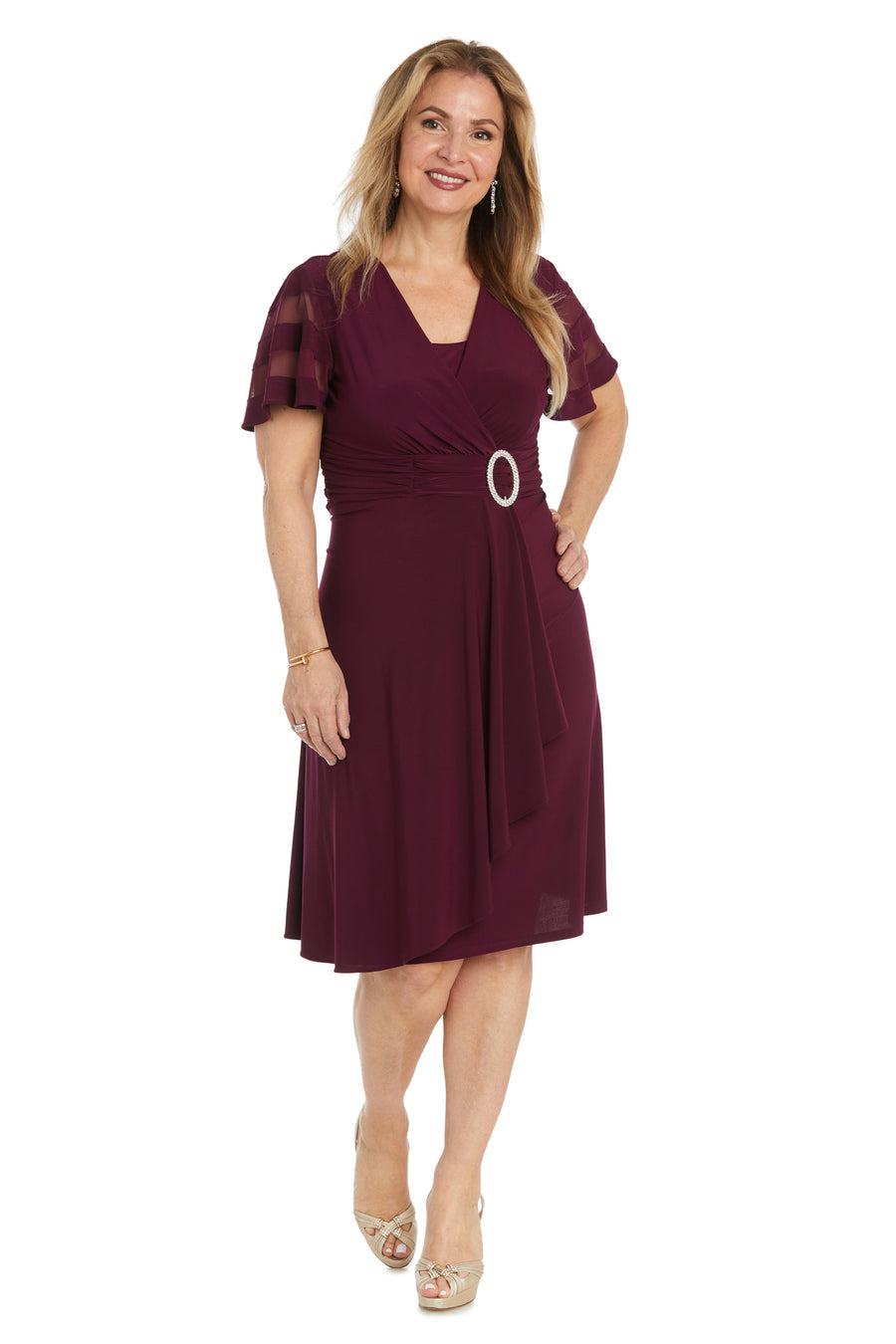 Black R&M Richards 9129 Short Mother of the Bride Cocktail Dress