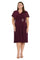 Cocktail Dresses Short Cascade Cocktail Plus Size Dress Merlot