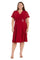 Cocktail Dresses Short Cascade Cocktail Plus Size Dress Red