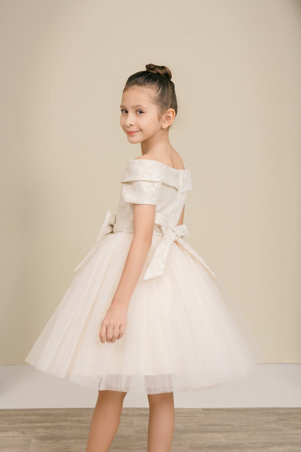 Flower Girl Dresses Short  A Line Lace Flower Girl Dress Champagne