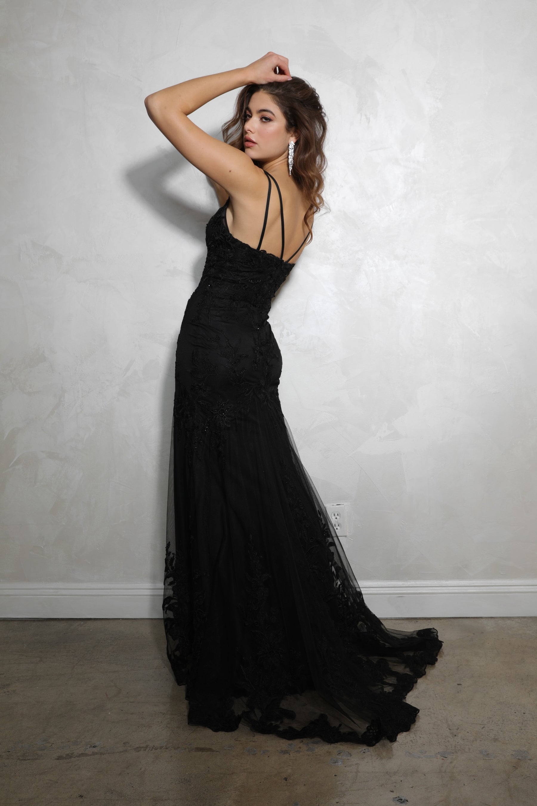 Prom Dresses Long Mermaid Formal Prom Lace Dress Eureka Fashion 9130 Black