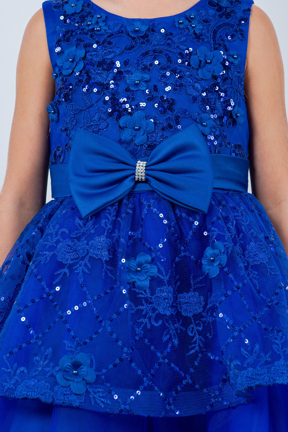 Cinderella Couture 9131 A Line Short Sequin Applique Flower Girl Dress