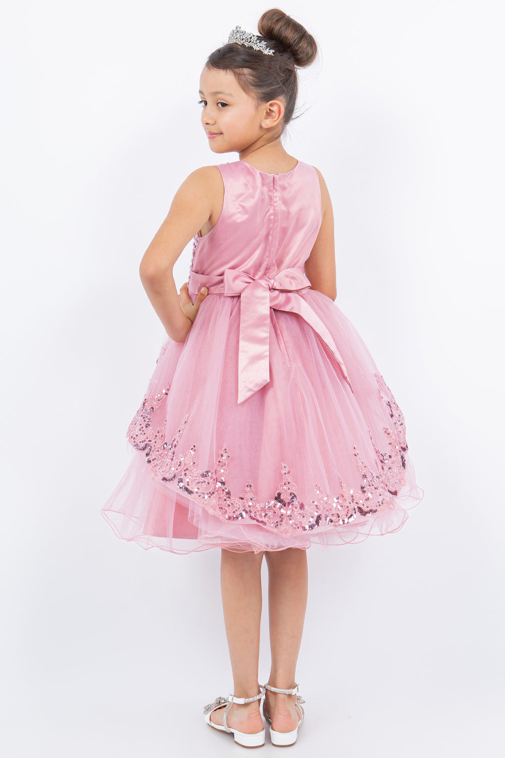 Cinderella Couture 9132 Short A Line Sequin Lace Flower Girl Dress