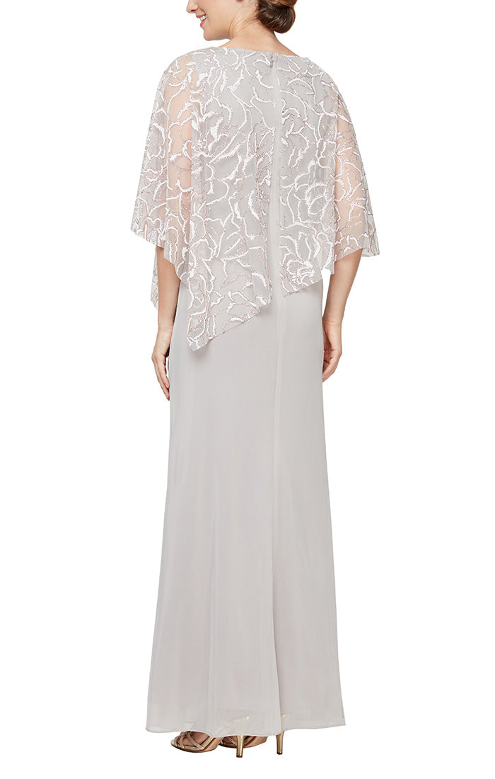 SL Fashions 9233123 Long Mother of the Bride Glitter Formal Gown