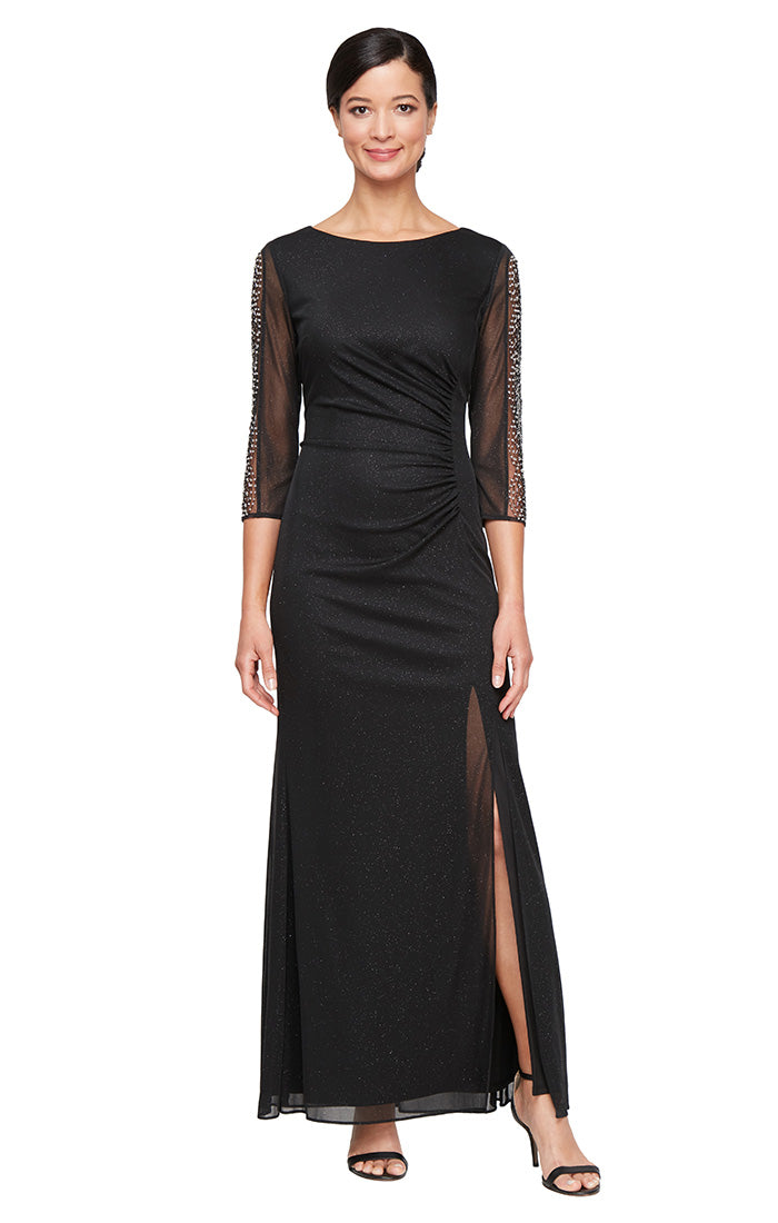 SL Fashions 9233251 Petite Mother of the Bride Long Dress