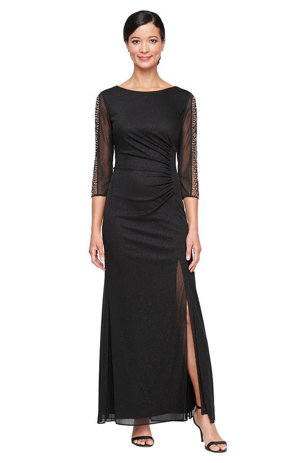 SL Fashions 9233251 Petite Mother of the Bride Long Dress