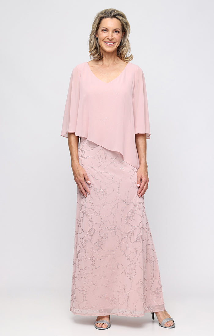 Mother of the Bride Dresses Formal Long Glitter Mother of the Bride Dress SL Fashions 9133259 Blush