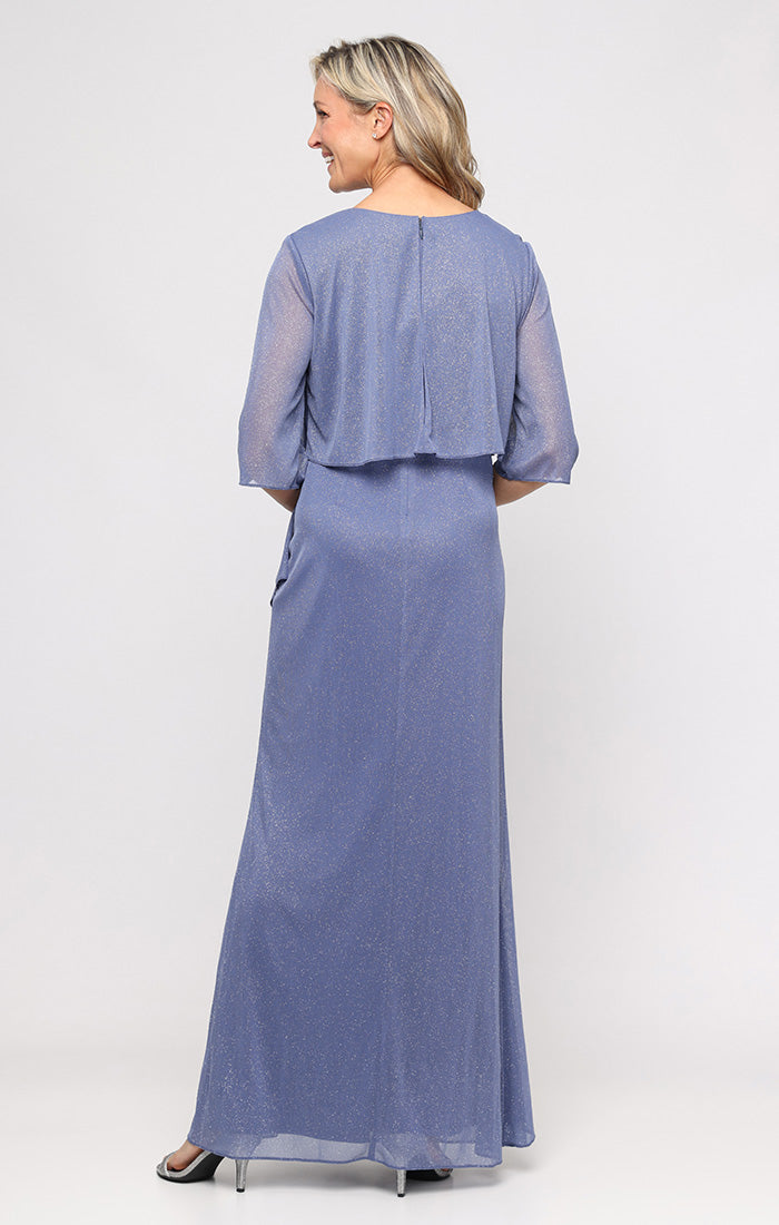 V-Neck Floor-Length Chiffon Formal A-Line Gown SL Fashions 9433271