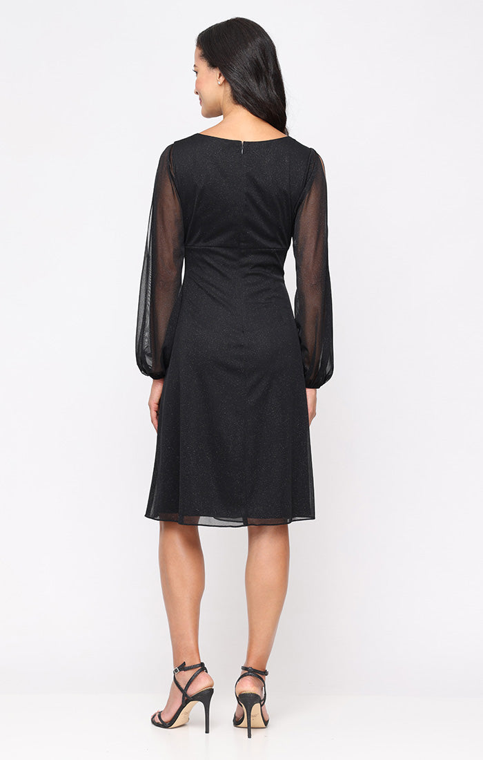Mother of the Bride Dresses Short Mother of the Bride Glitter Cocktail Dress BLACK