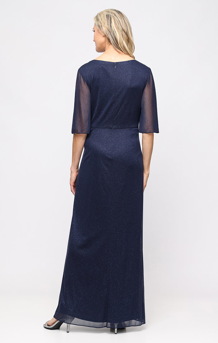 V-Neck Floor-Length Chiffon Formal A-Line Gown SL Fashions D_SL9433286