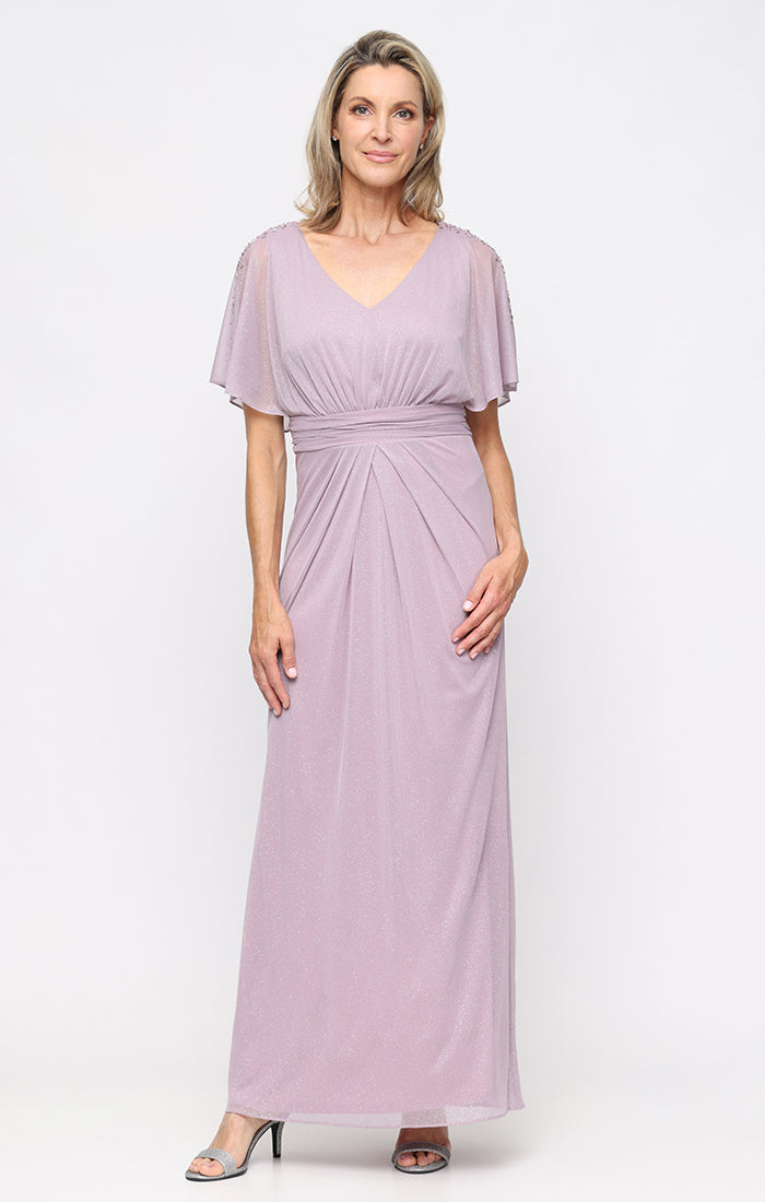 V-Neck Floor-Length Chiffon Formal A-Line Gown SL Fashions 9233287