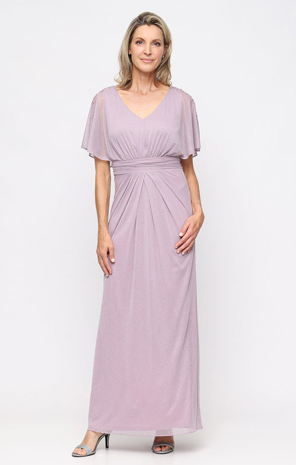 V-Neck Floor-Length Chiffon Formal A-Line Gown SL Fashions 9233287