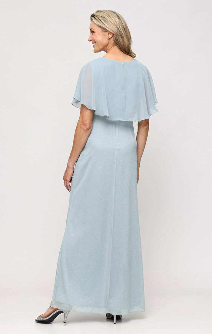 V-Neck Floor-Length Chiffon Formal A-Line Gown SL Fashions 9133289