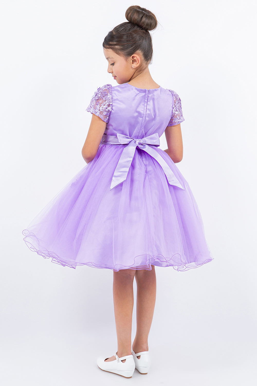Cinderella Couture 9133 Short 3D Floral A Line Flower Girl Dress