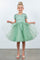 Flower Girl Dresses Short 3D Floral A Line Flower Girl Dress Sage