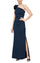 Formal Dresses 3D Floral Long Formal Dress Navy
