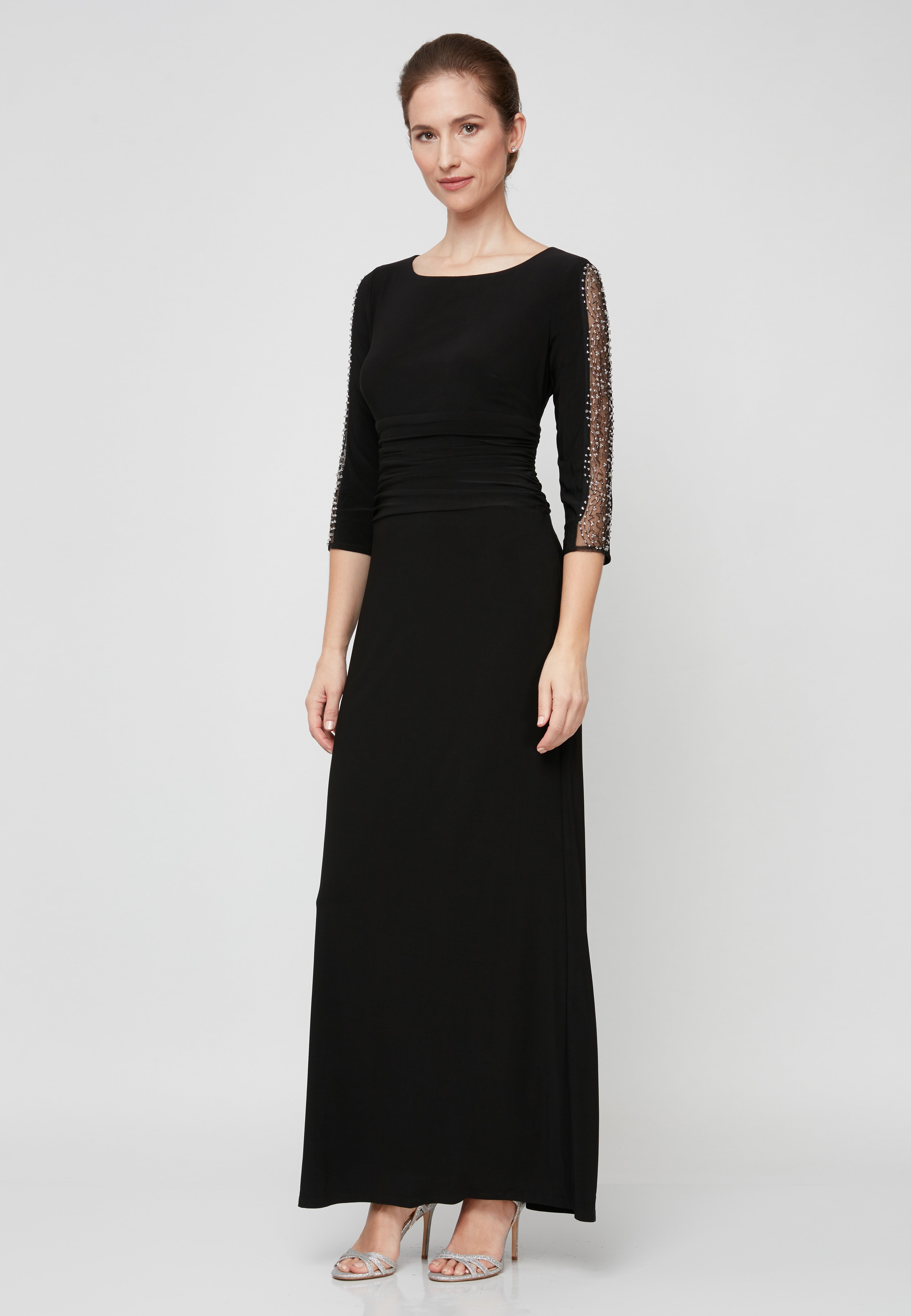 mother bride dresses petite Gamivast Chiffon 2 Piece for Women Wedding Guest Dressy Casual of The Dress Maxi Summer Dresses A ruched waist shapes the scuba crepe of the wedding Alex Evenings Petite Empire-Waist Bolero