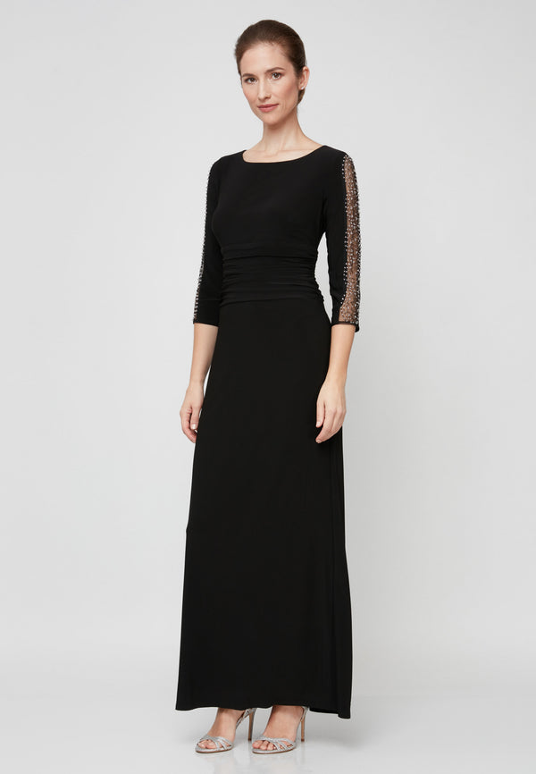 SL Fashions 9235172 Long Mother of the Bride Formal Petite Dress