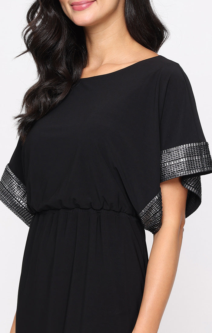 Mother of the Bride Dresses Short Mother of the Bride Blouson Cocktail Dress BLACK