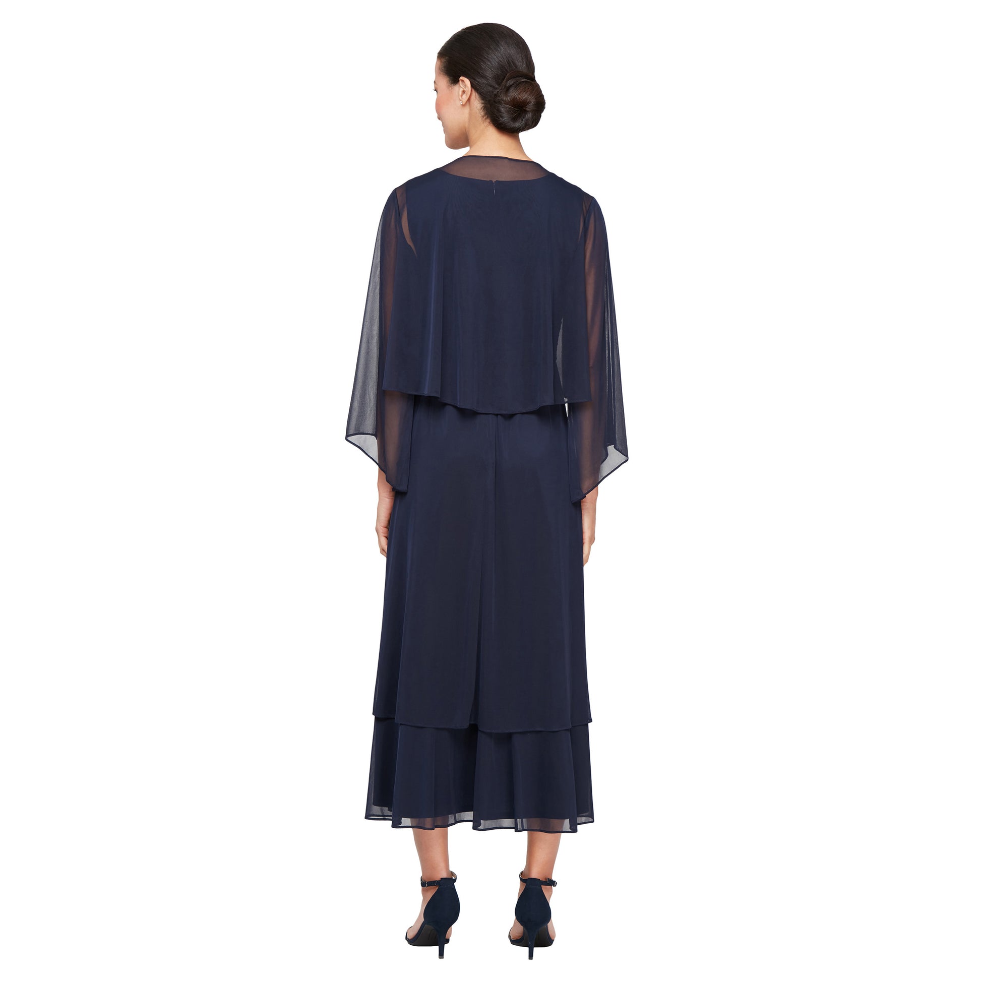 SL Fashions 9135251 Mother of the Bride Formal Jacket Tea Length Dress