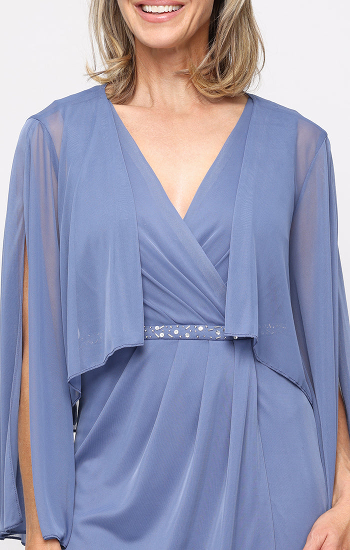 Mother of the Bride Dresses Long Formal Slit Evening Mother of the Bride Dress SL Fashions 9135274 Dusty Blue