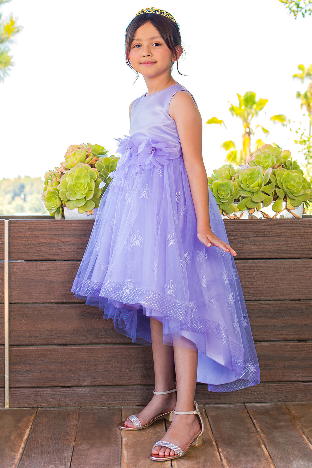 Cinderella Couture 9135 Lace High Low Flower Girl Dress