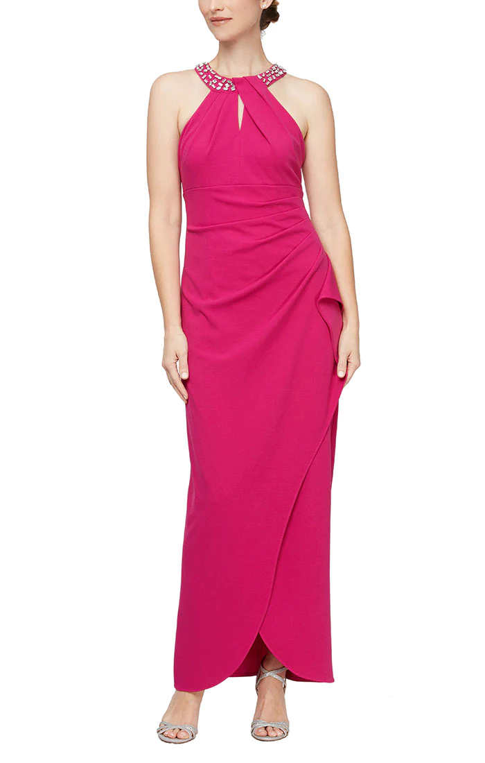 SL Fashions 9237208 Beaded Long Formal Dress