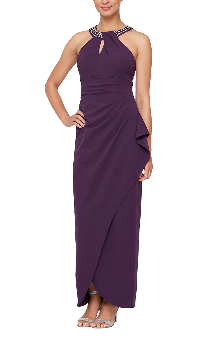 SL Fashions 9237208 Beaded Long Formal Dress