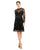 Cocktail Dresses Short Cocktail Long Sleeve Beaded Mini Dress Black