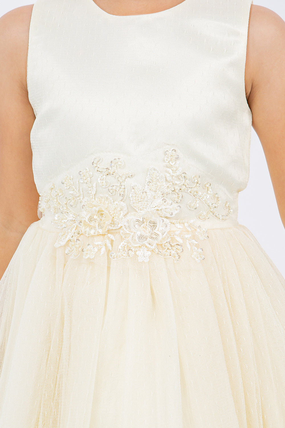 Cinderella Couture 9145 Short Sequin Floral Flower Girl Dress