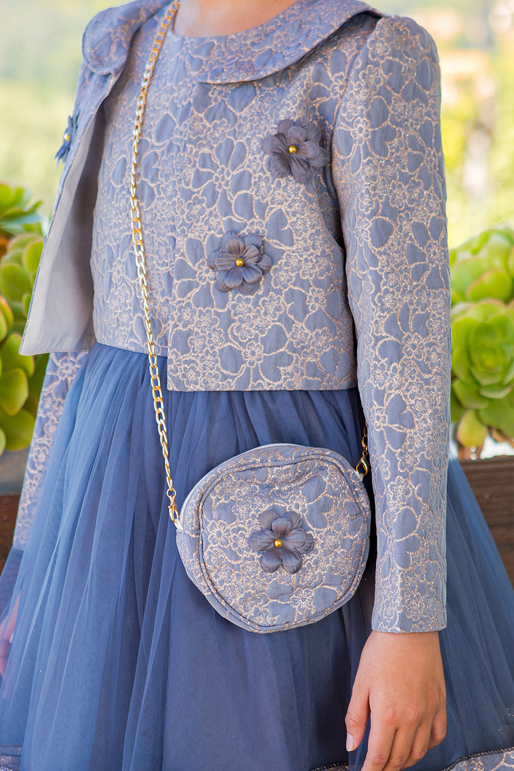 Cinderella Couture 9146 Short A Line Printed Flower Girl  Jacket Dress
