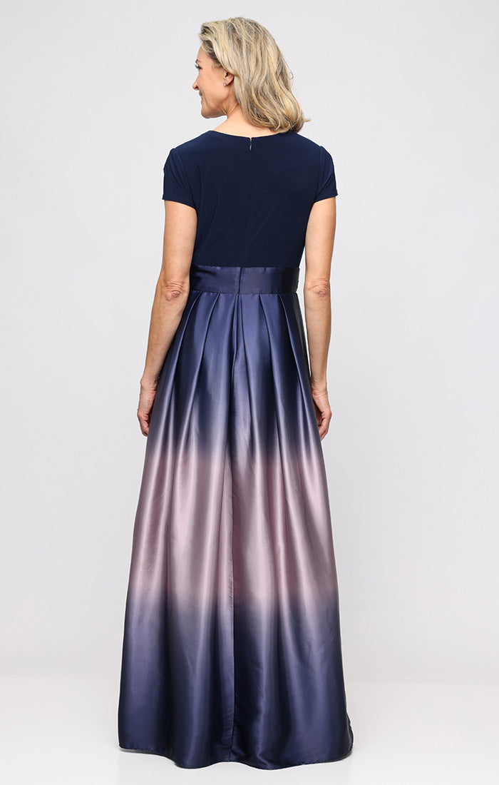 strapless open back dress Lilac Cap Sleeve Pleated Chiffon Floor Length Bridesmaid Formal Dress main image 0