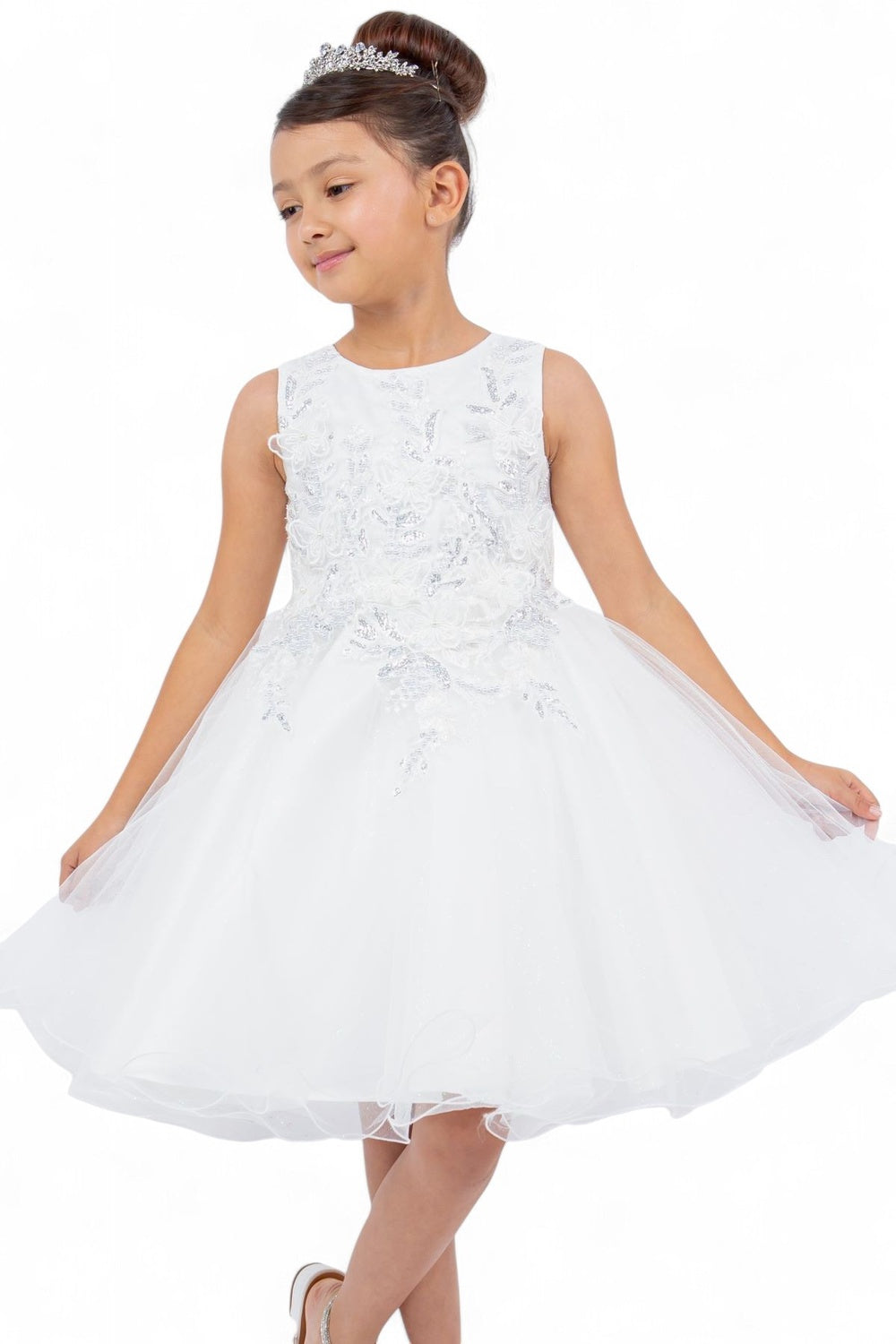 Cinderella Couture 9150 Short Applique Flower Girl Dresses