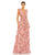 Prom Dresses Long Ruffled Cut Out Formal Prom Floral Dress Rose Multi