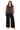 Plus Size Dresses Long Plus Size Formal Metallic Jumpsuit Silver/Black