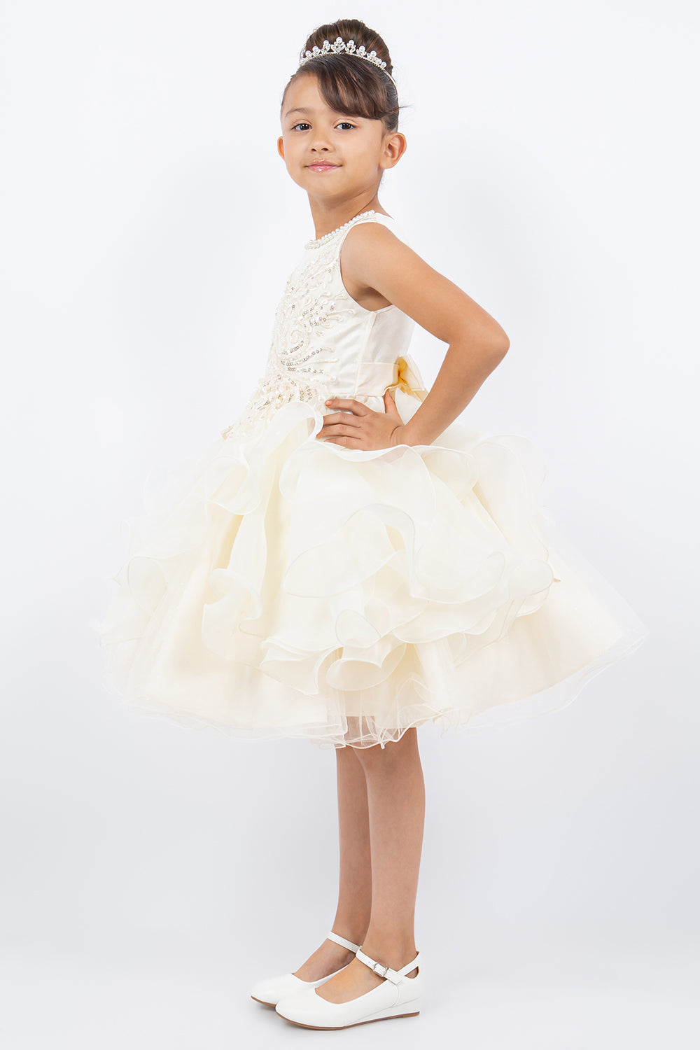 Cinderella Couture 9152 Sequin Lace Short A Line Flower Girl Dress