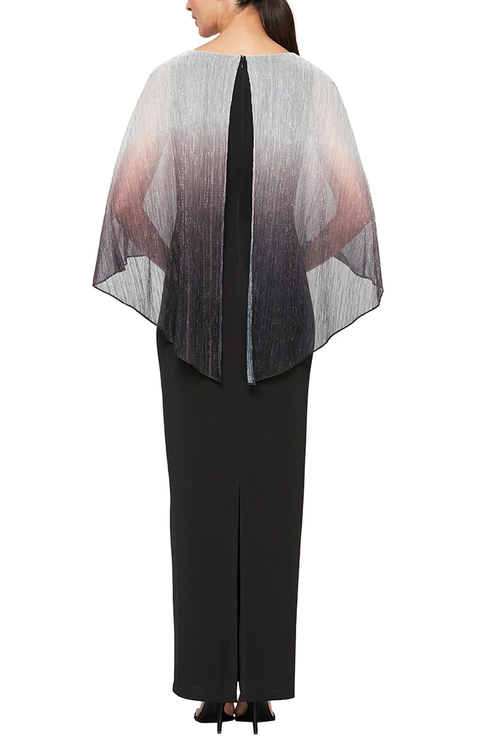 SL Fashions 9155169 Shimmer Ombre Long Formal Dress