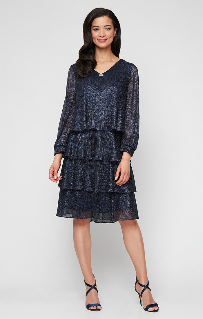 Cocktail Dresses Long Sleeve Short Cocktail Dress Navy