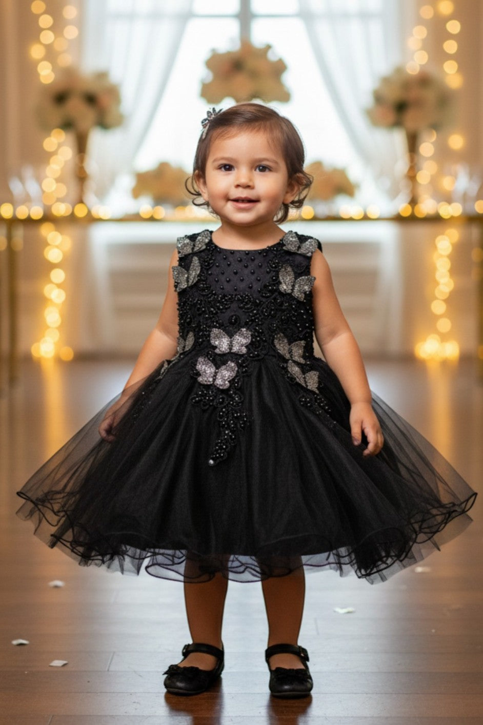 Jewel Knee-Length Tulle Flower Girl Ball Gown Cinderella Couture 9156B