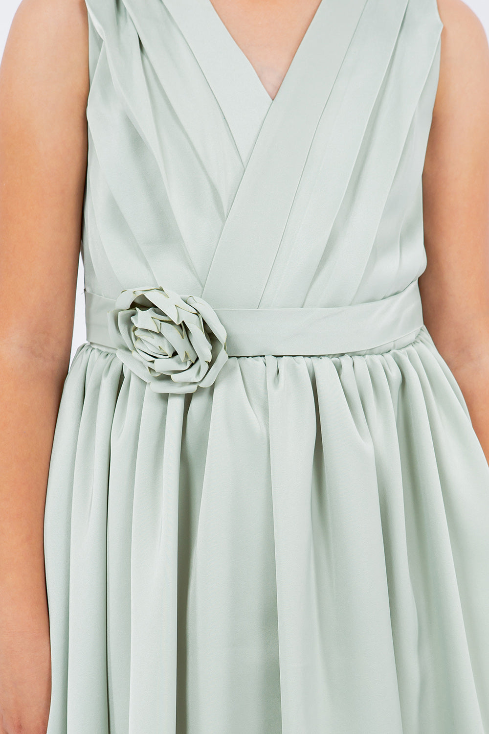 Cinderella Couture 9160 Short Pleated A Line Flower Girl Dress