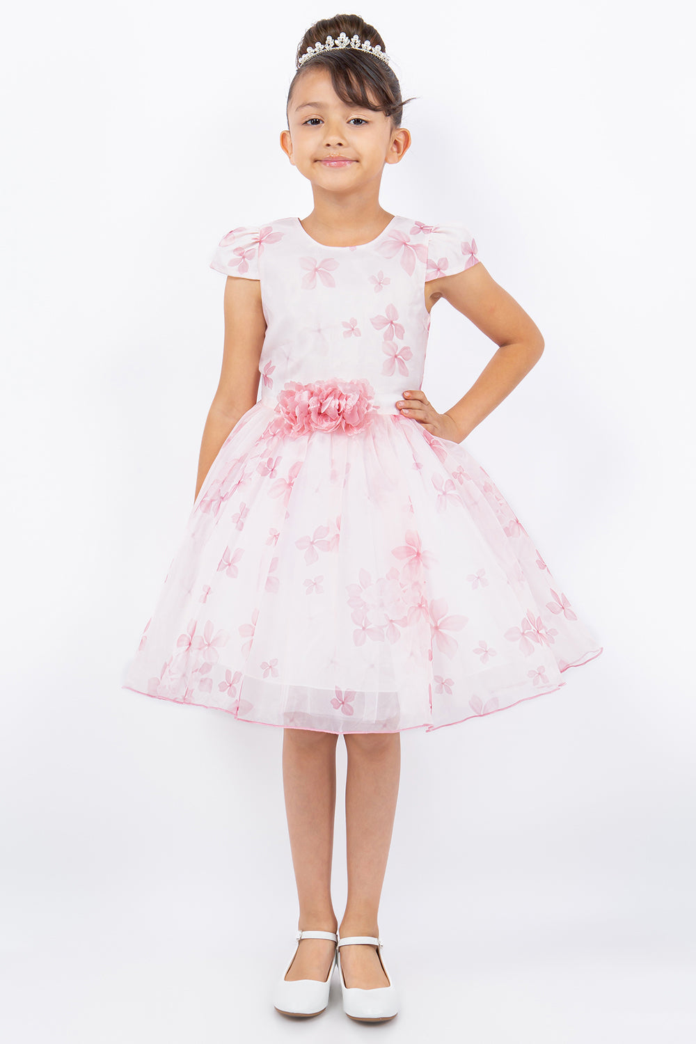 Cinderella Couture 9161 Short Printed A Line Flower Girl Dress