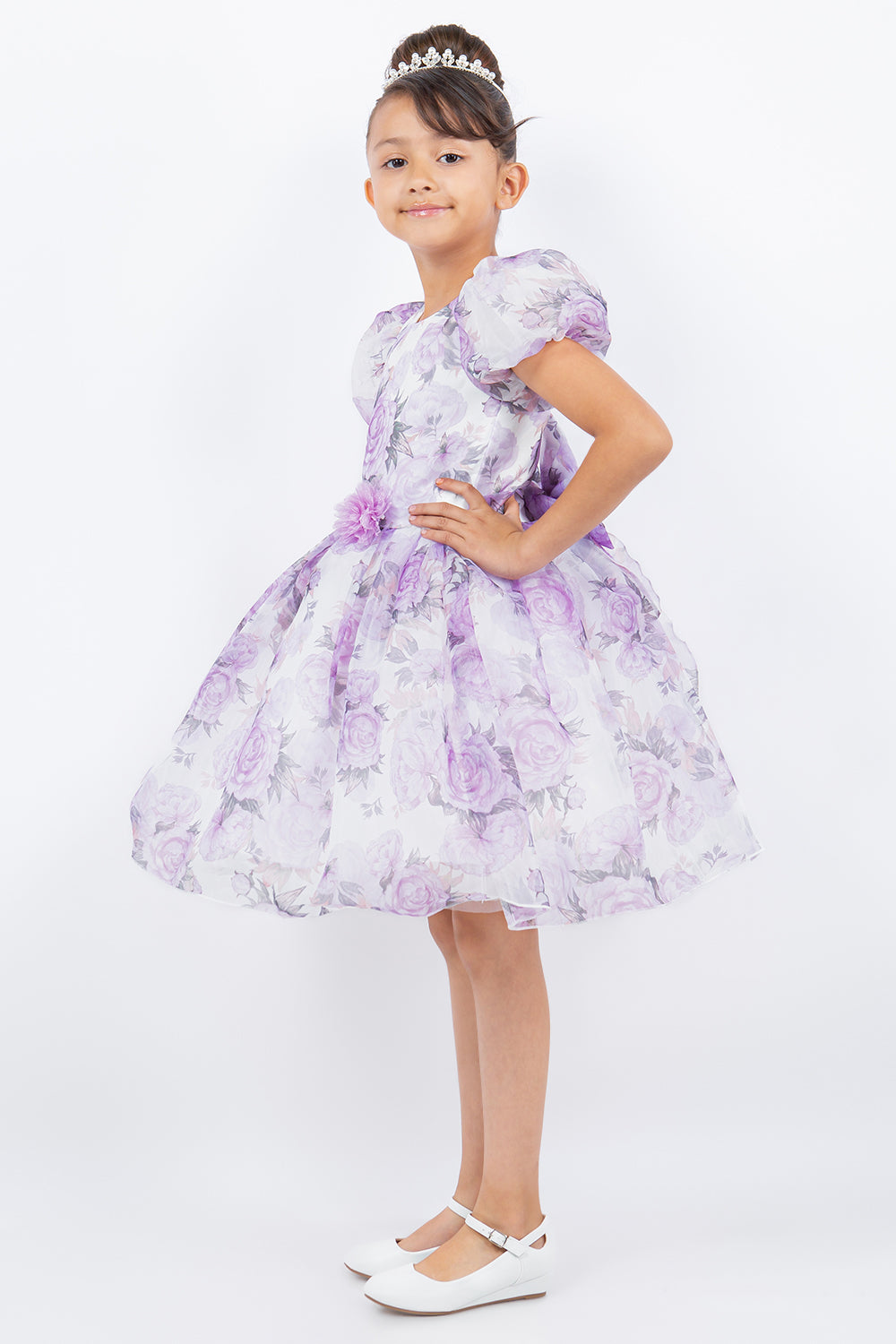 Cinderella Couture 9163 Short Floral Print Flower Girl Dress