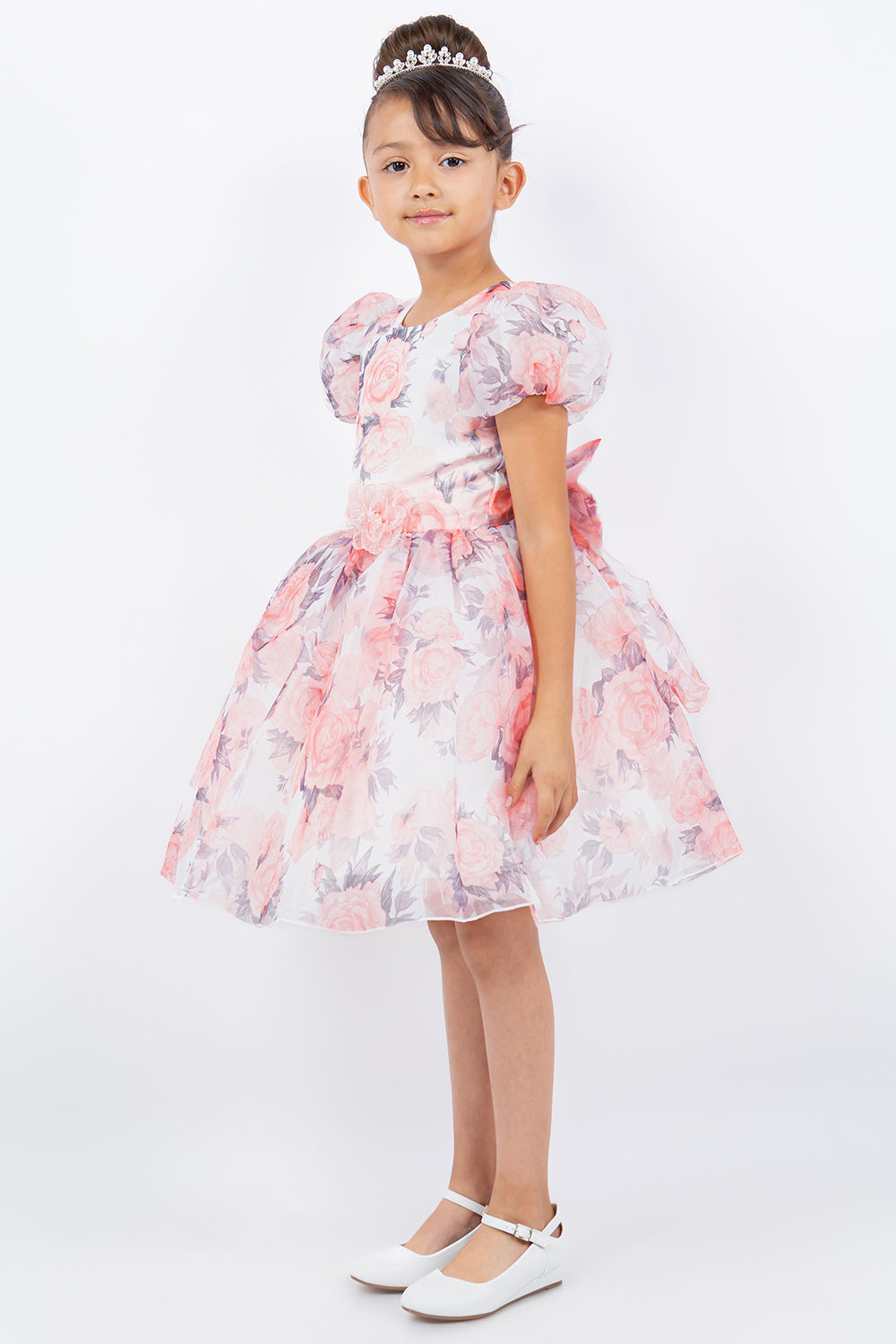 Cinderella Couture 9163 Short Floral Print Flower Girl Dress