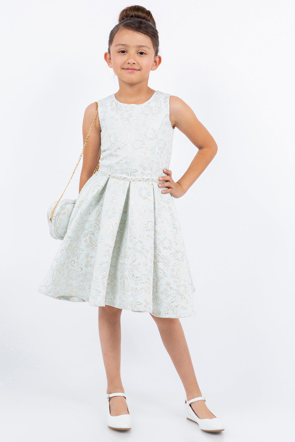Cinderella Couture 9164 A Line Printed Short Flower Girl Dress