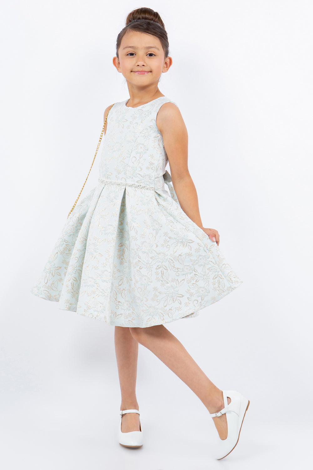 Cinderella Couture 9164 A Line Printed Short Flower Girl Dress