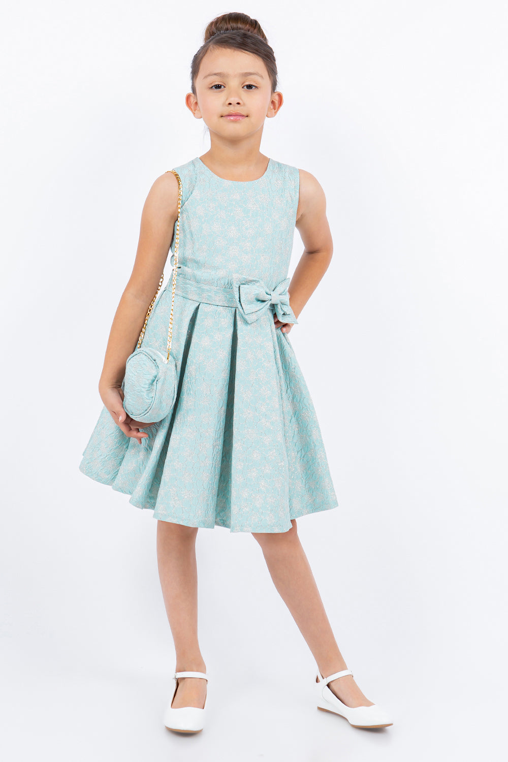 Cinderella Couture 9165 Short Pleated Flower Girl Dress