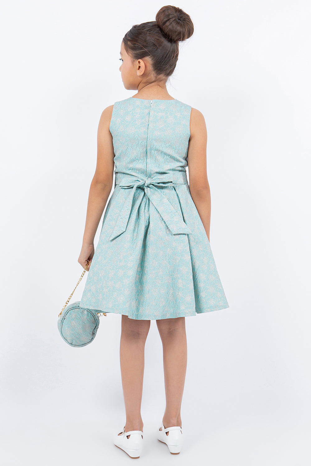 Flower Girl Dresses Short Pleated Flower Girl Dress Blue