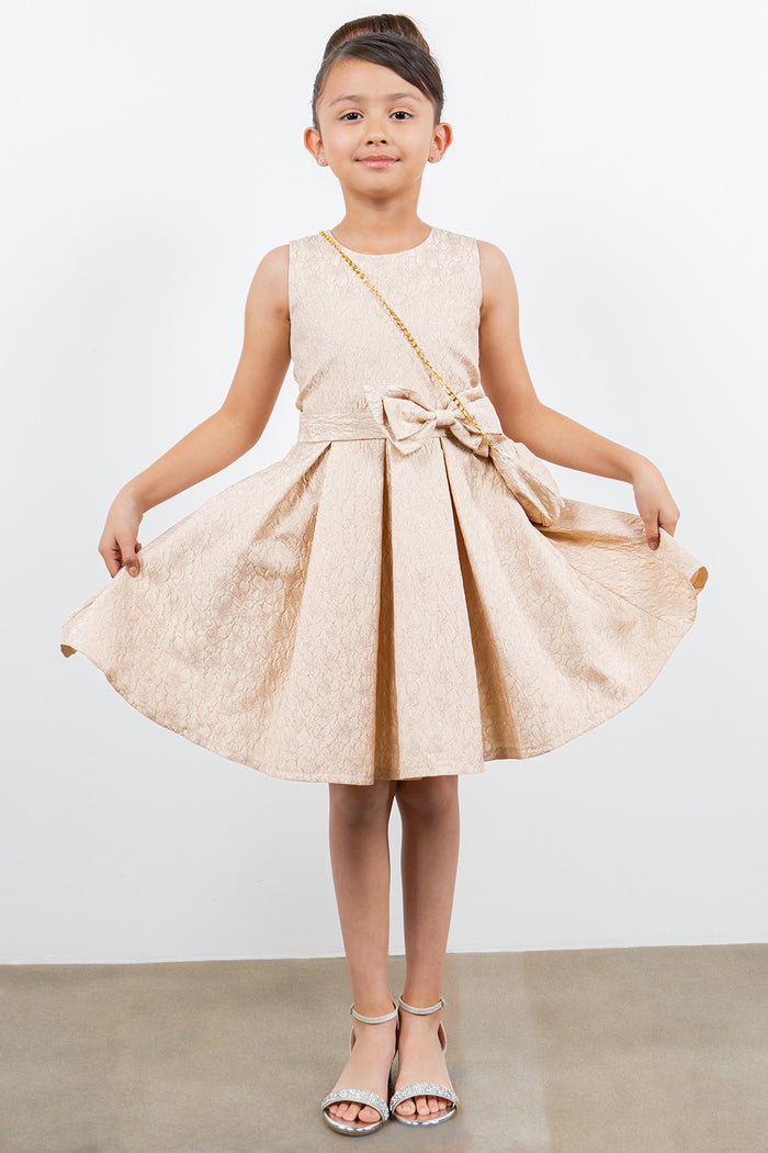 Flower Girl Dresses Short Pleated Flower Girl Dress Champagne